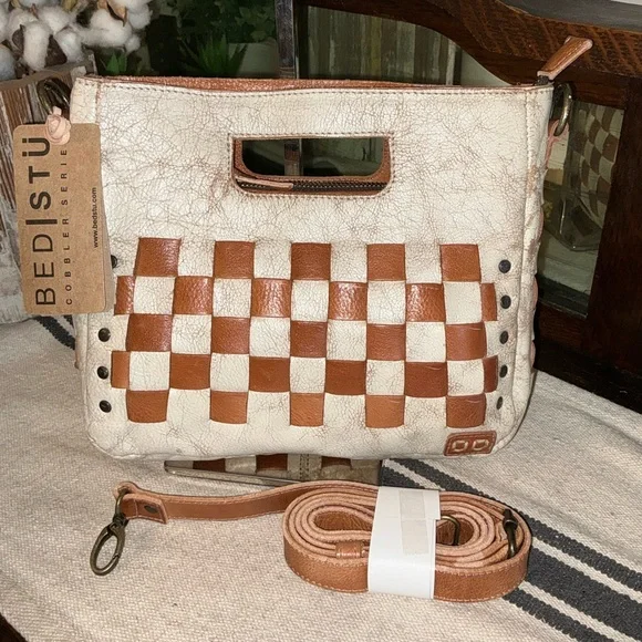 NWT Bed Stu Leather Keiki Crossbody Bag Handbag Nectar Lux Tan Rustic MSRP $235 - Picture 11 of 12